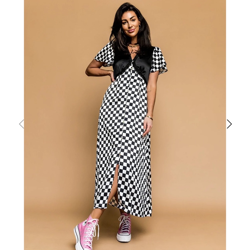 Checkerboard dress- M